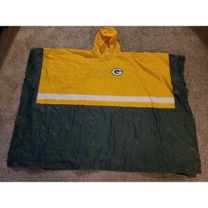 Green Bay Packers NFL Vinyl Sideline Rain Poncho Parka Cover 4XL *see Photos